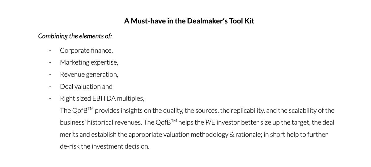 Tentacle360's tweet photo. Below is a peek into why the Tentacle #QofB is a must-have in a Dealmaker's Tool Kit. Download the *free* Quality of the Business (TM) White Paper to learn more https://t.co/rk9VTn0HIY

#QofE #QualityOfBusiness #QualityOfEarnings #Business #RevenueGeneration #Investing #Investor https://t.co/g9Jd0JSc8T