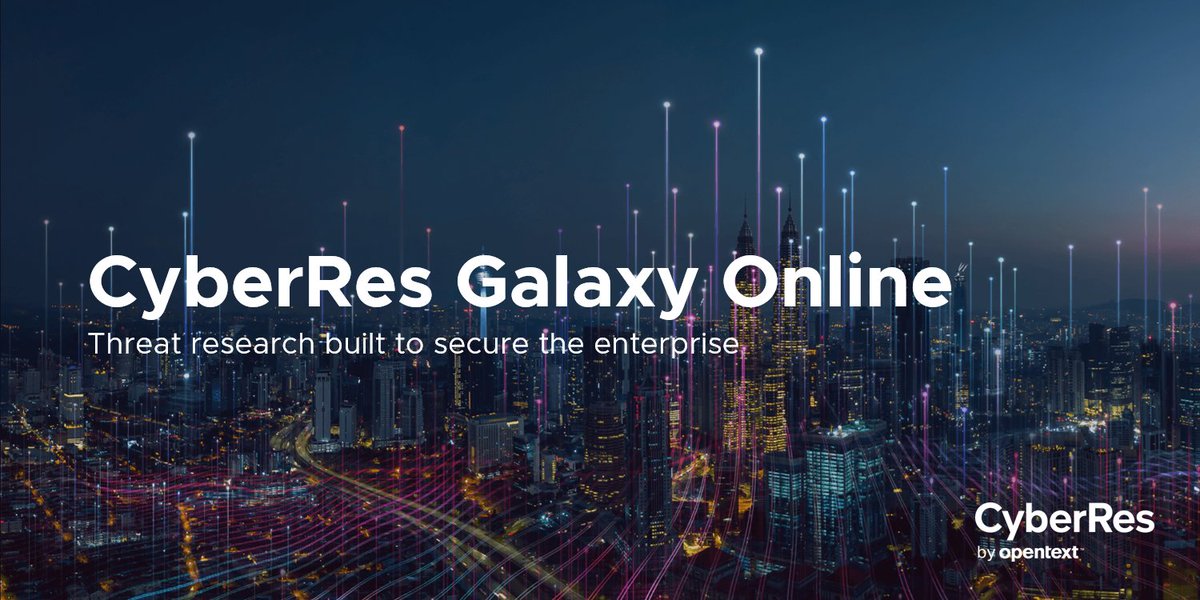 BeckyArenson's tweet photo. Your org is under constant pressure to defend against #cyberthreats. See how #CyberResGalaxy, @MicroFocusSec's new #ThreatIntelligence platform, can help: | #CyberResilience #MyCompany https://t.co/ylUxa49zID https://t.co/xs8H3pc1no