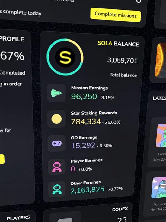 the_solaverse's tweet image. Get ready for the brand new web3 Dashboard, launching March 2023.

- Complete missions for $SOLA
- Manage your NFTs and wallets
- Analyse your earnings
and so much more!

Tag a friend below to have a chance of winning a Companion NFT + 10,000 $SOLA 🥳✨