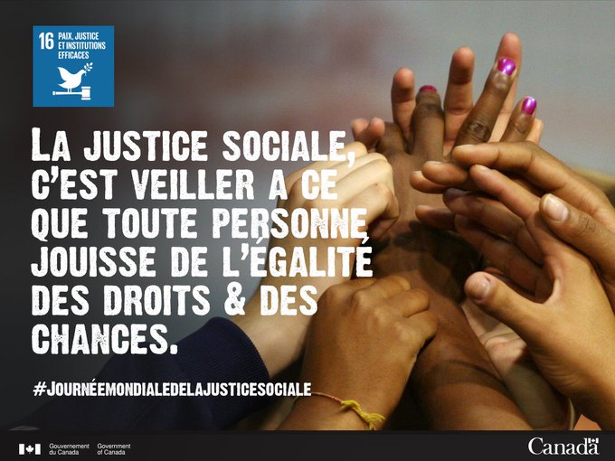 AmbCanMali's tweet image. La justice sociale est une pierre angulaire de la cohésion sociale. 

Le 🇨🇦 appuie la voie vers la paix dans nos programmes de développement via des possibilités économiques inclusives, à l&apos;égalité des genres et au développement durable.

#ODD16
#JourneeMondialeDeLaJusticeSociale
