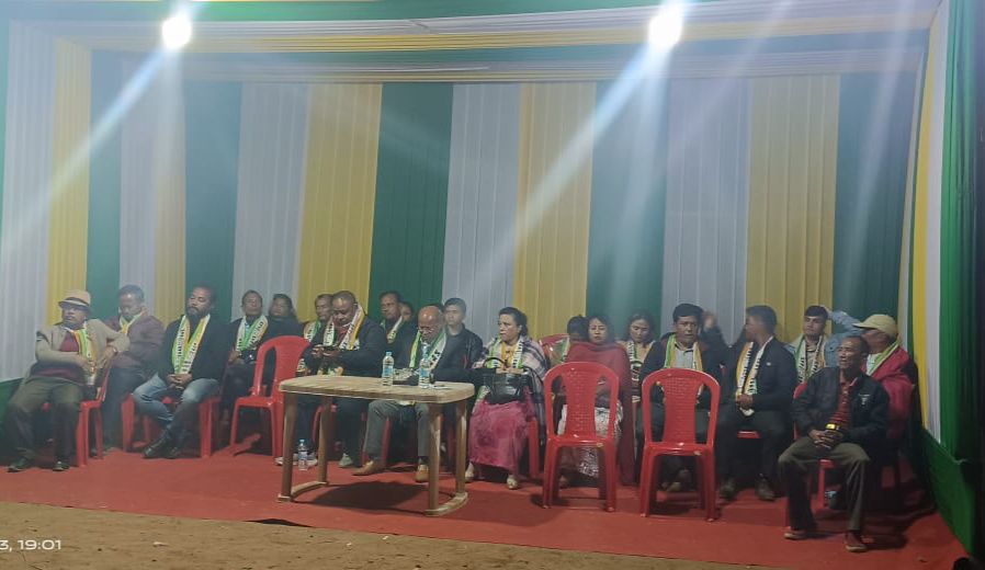 nppmeghalaya's tweet photo. A meeting was held today at Nongjri-Tluh under Shella constituency in the presence of NPP National Vice President Bah Prestone Tynsong, our candidate of Shella constituency Kong Grace Mary Kharpuri &amp; Former candidate from PDF Bah Mosjo Wanswett.
#NPP #NPYF #Meghalaya https://t.co/Rti47wzwFk