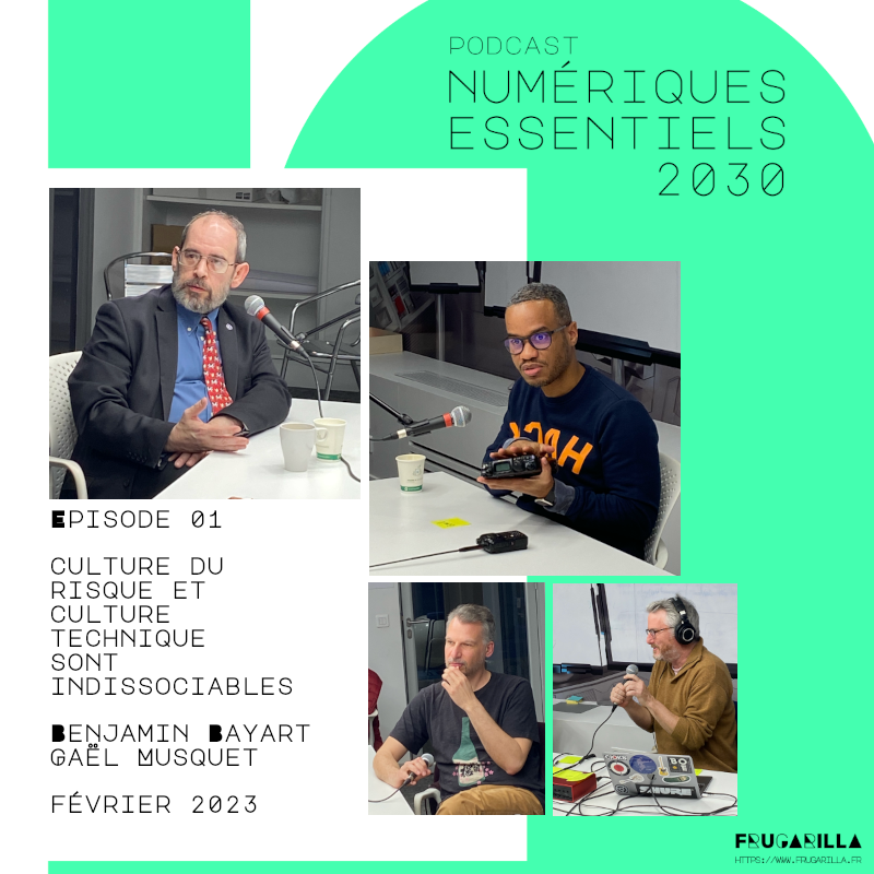 [#Podcast] 🎙Le collectif Frugarilla mené par nos Octos lance son podcast "#Numériques Essentiels 2030".

💚 L'épisode 1 "#Culture du #risque et culture #technique sont indissociables" avec Gaël Musquet et <a href="/bayartb/">Benjamin Bayart</a> est en ligne : bit.ly/3XM8L1E