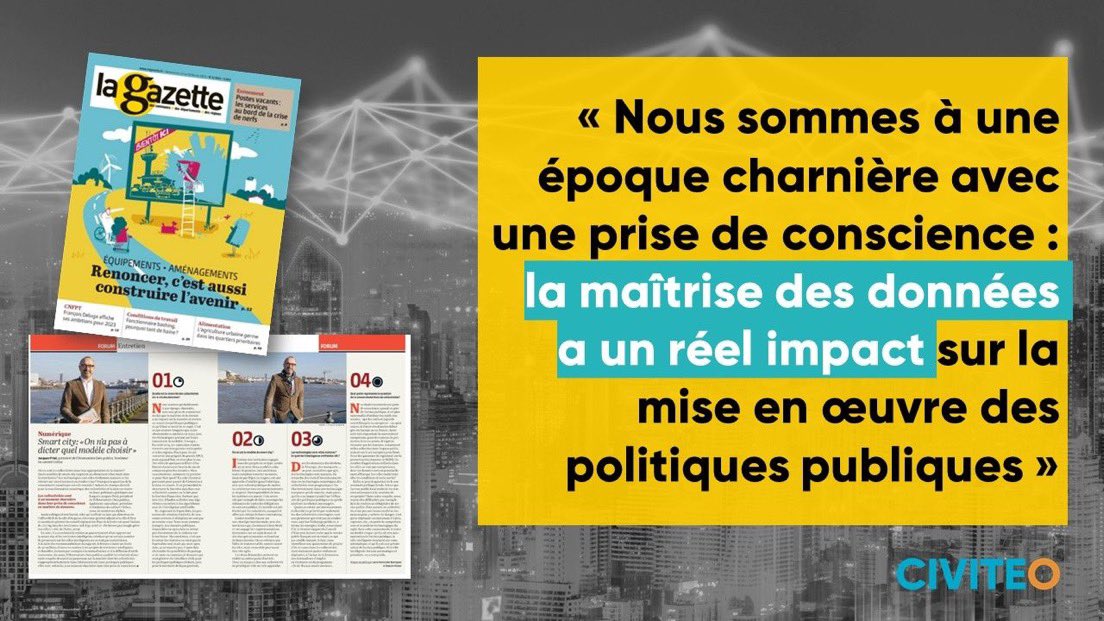 Jacques Priol (@jacquespriol) on Twitter photo 😎 désolé de m’immiscer dans vos lectures de vacances.
J’ai répondu cette semaine à une interview détaillée de <a href="/Lagazettefr/">La Gazette des communes</a> des communes sur les enjeux #data #smartcity. Avec quelques points d’actualité et des sujets sensibles.
À retrouver sur votre bureau en rentrant ⛷️⛺️🛶🚴♀️ 😎 désolé de m’immiscer dans vos lectures de vacances.
J’ai répondu cette semaine à une interview détaillée de <a href="/Lagazettefr/">La Gazette des communes</a> des communes sur les enjeux #data #smartcity. Avec quelques points d’actualité et des sujets sensibles.
À retrouver sur votre bureau en rentrant ⛷️⛺️🛶🚴♀️