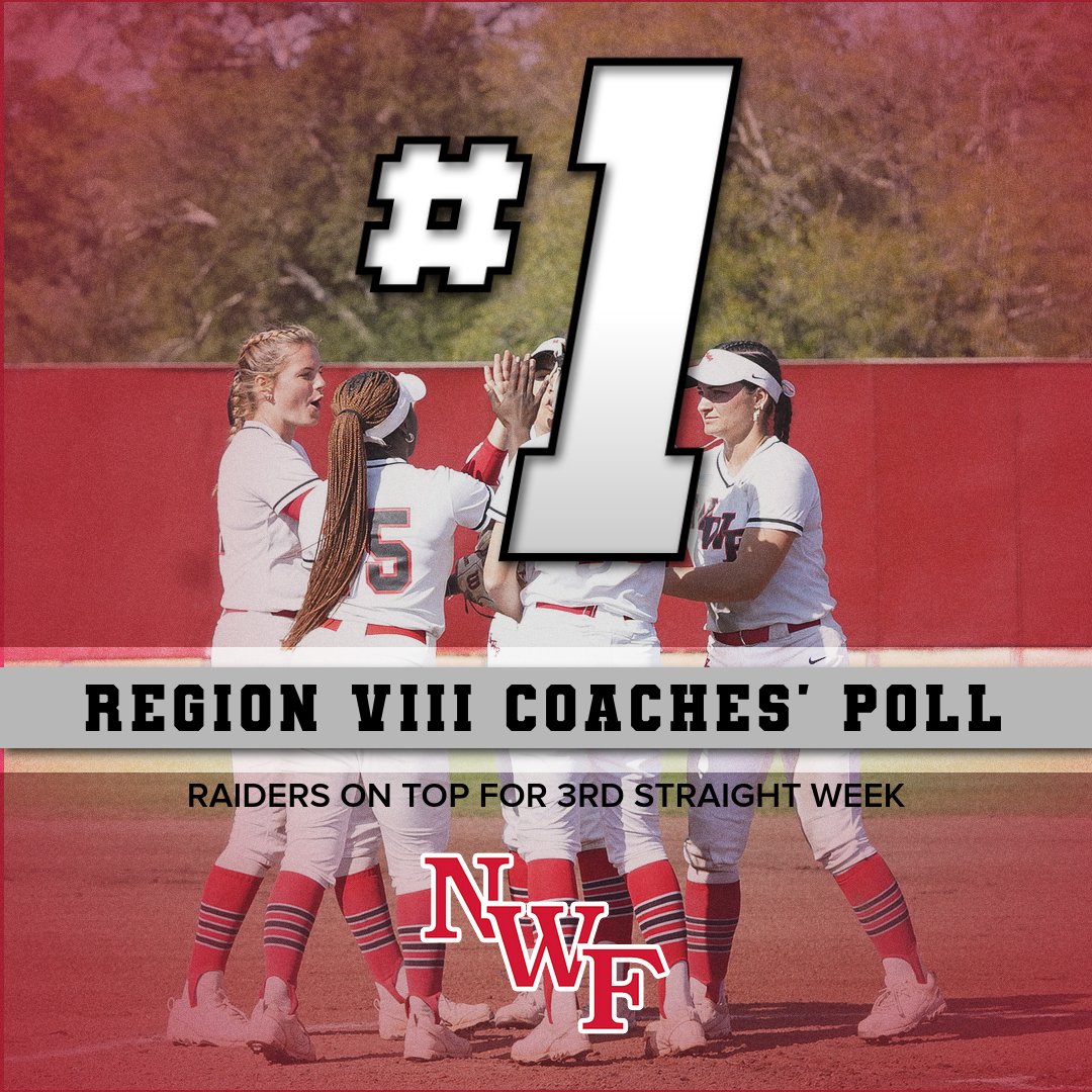 Softball claims the top spot in Region VIII Coaches' Poll for the 3rd week in a row‼️🥎