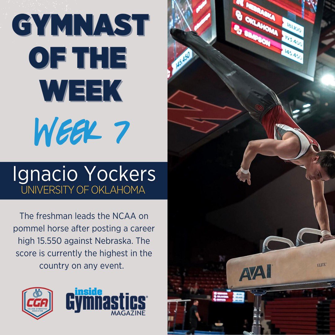 Oklahoma Men's Gym on Twitter "Congrats to Ignacio Yockers on being