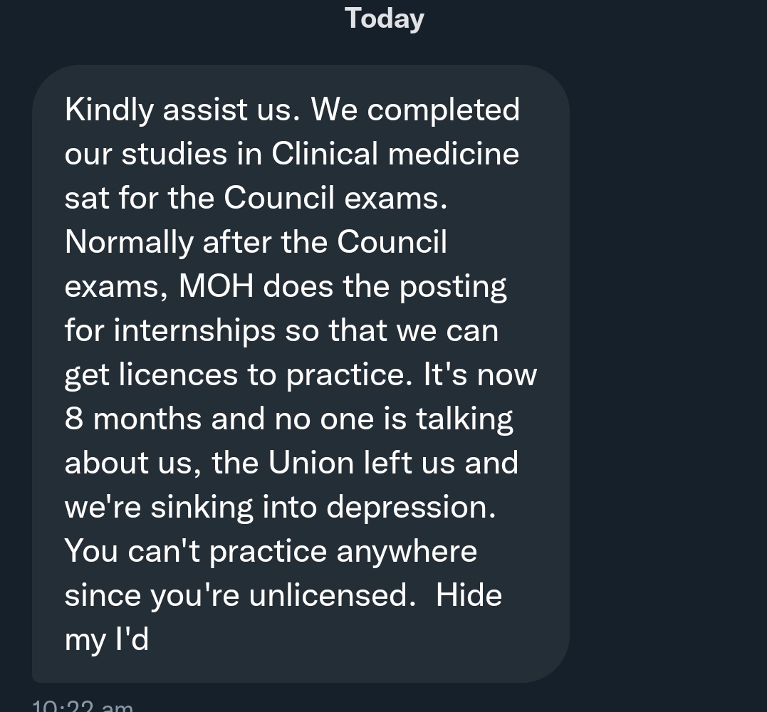 Kimuzi_'s tweet photo. This week I wanna tackle only one thing. The health sector. Most nurses and doctors are suffering. This is too much. Many have completed their studies and not getting the internships in order to get their licenses. They are really going through shit.

A thread. https://t.co/GBer4awnUR