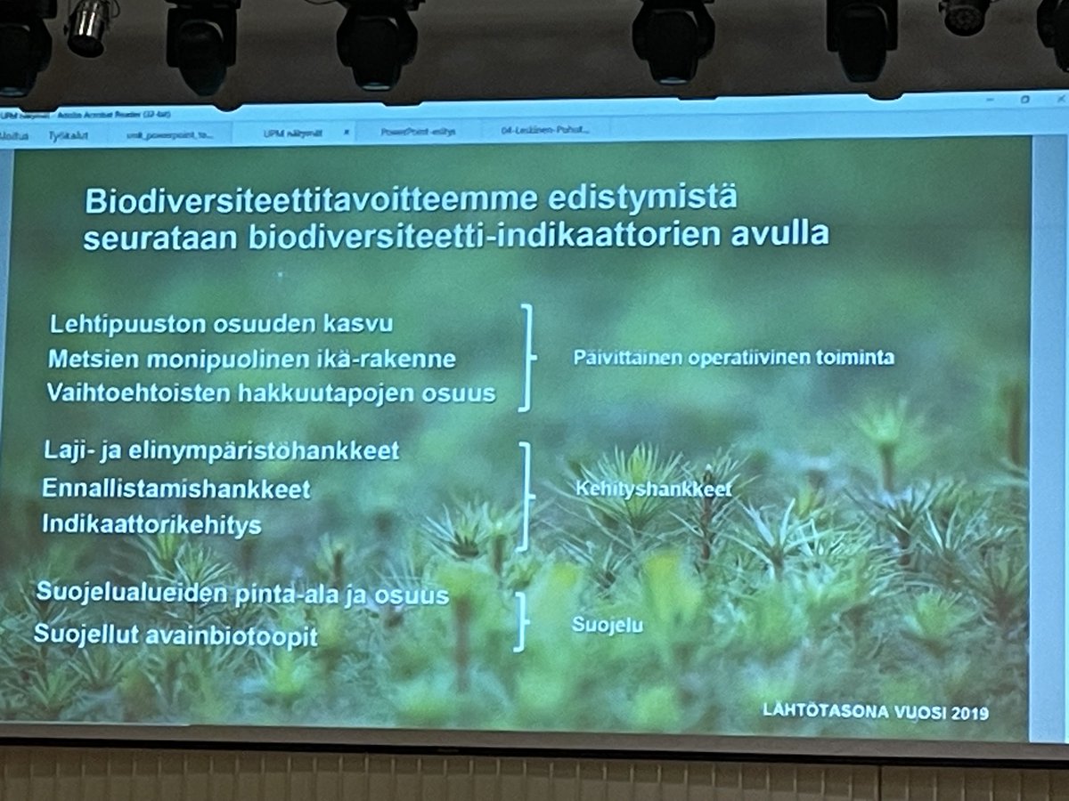 Kouvolassa Puhutaan metsästä- tilaisuudessa metsäjohtaja ⁦<a href="/SauliBrander/">Sauli Brander</a>⁩ ⁦<a href="/UPMSuomi/">UPM Suomi</a>⁩ painottaa ilmastotavoitteiden lisäksi keinoja, joilla vahvistetaan biodiversiteettia. #vastuullisuus #metsäteollisuus