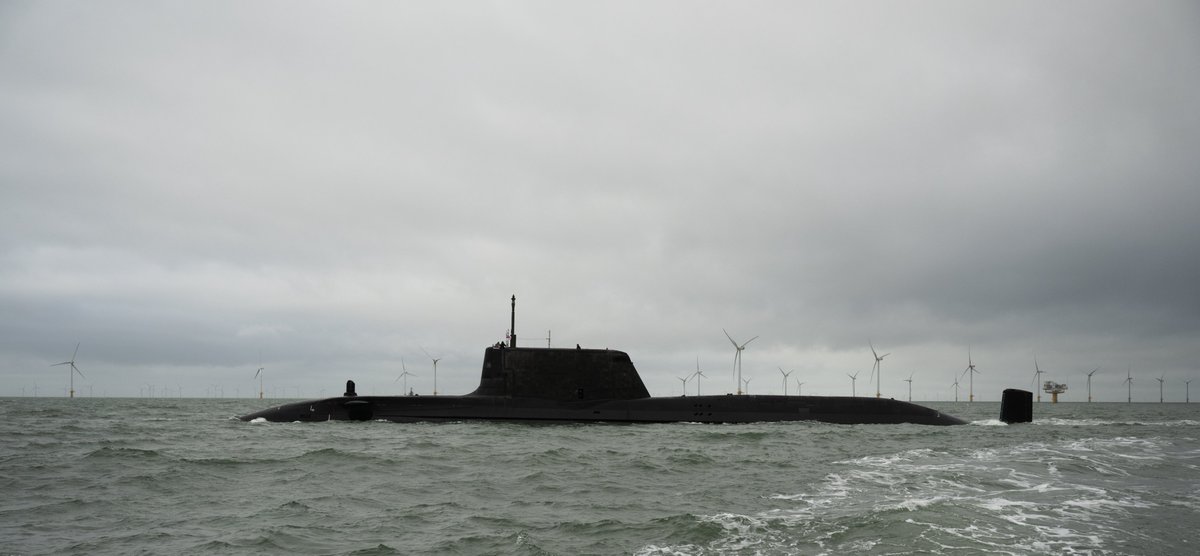 RoyalNavy's tweet photo. HMS Anson sails for the first time... 🇬🇧

Read more: https://t.co/TkHBV9paxl https://t.co/C6xl8IcgvR