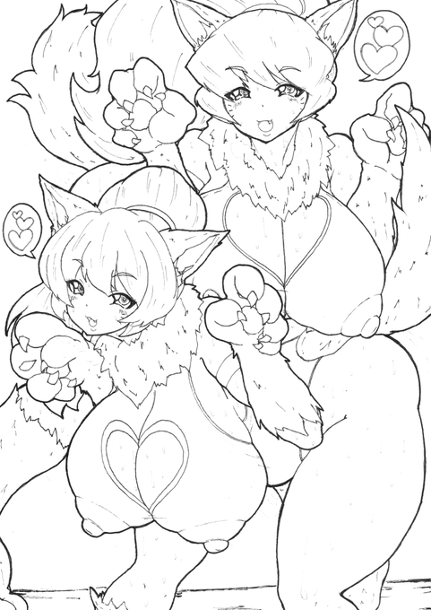 ペリシーさん誕生日記念予定、ダブルペリシーさんです。22日までに塗り終われる…はず… 