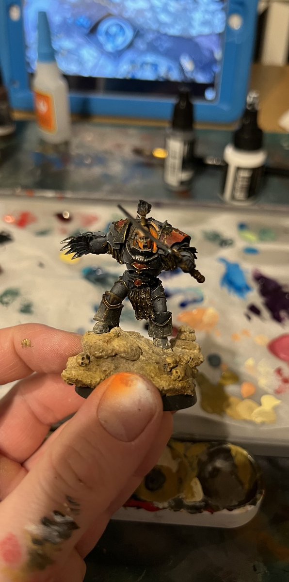 TimeNerd's tweet image. WIP on Abaddon. I actually dig the model. 

#WarhammerCommunity #PaintingWarhammer #Warmongers #horusheresy