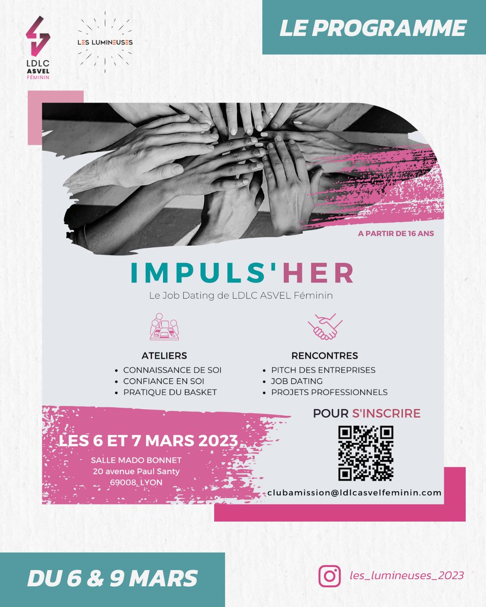 ASVEL_Feminin's tweet photo. 🤩 J-8 avant la 3ème édition du Festival @les_lumineuses_ et l’excitation est à son comble !!

🗓 Voici la programmation des différents événements, de belles rencontres inspirantes, des événements pour danser, échanger, cuisiner, rire, s’amuser... ! On a hâte ! 🫶

#ASVElles https://t.co/wDbhvRtx4U