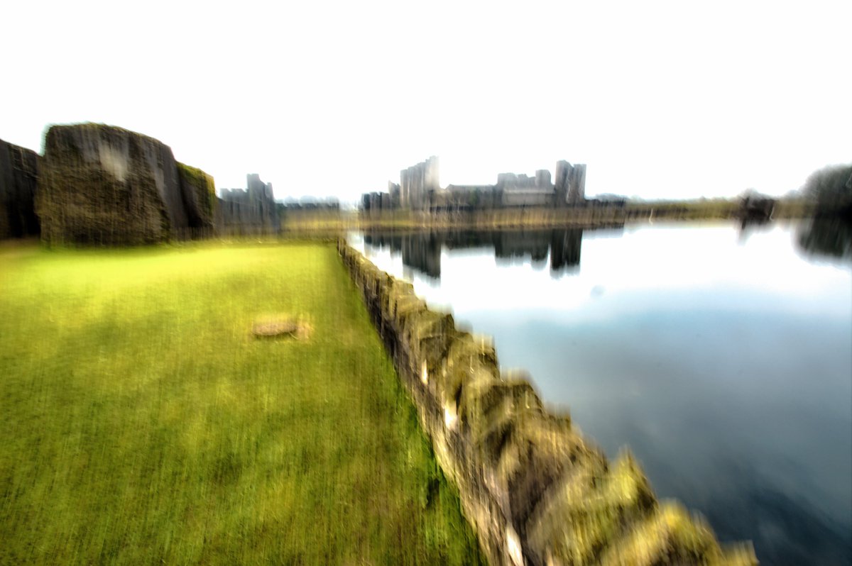 Caerphilly Castle #ICM,#abstract,@ICMPhotoMag Intentional Camera Movement (ICM) Abstract , see more at delweddauimages.co.uk/443039778