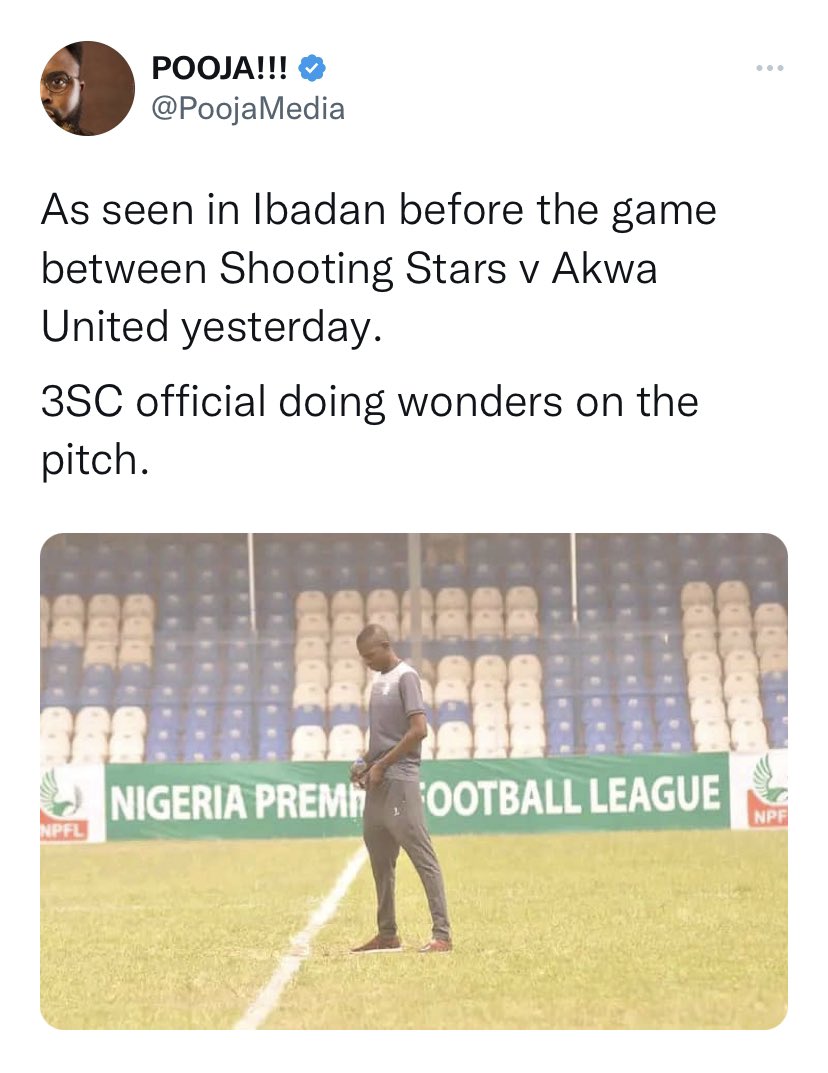 on Twitter "The moment a 3SC official turned the Lekan