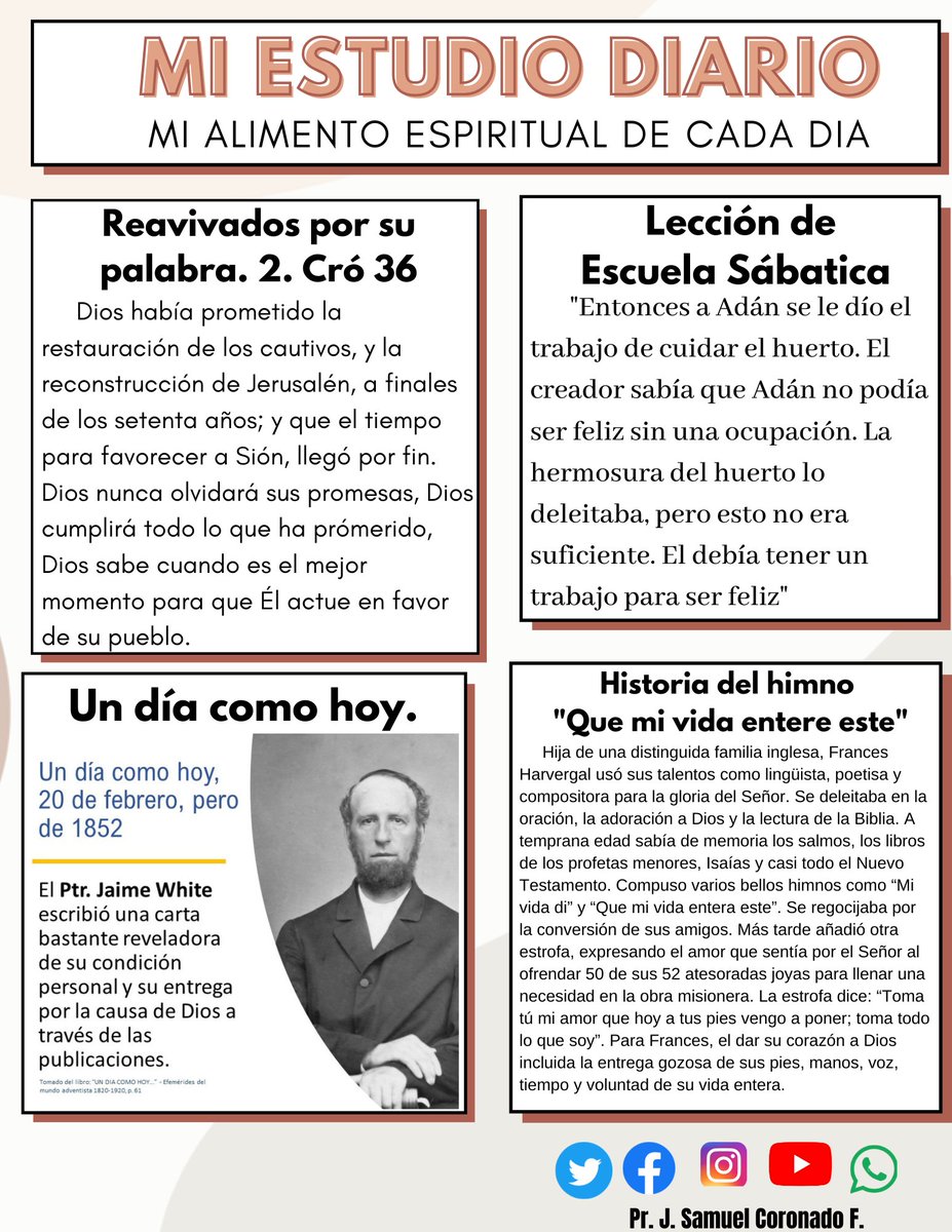 Mi esudio diario
El alimento espiritual de cada día!!!