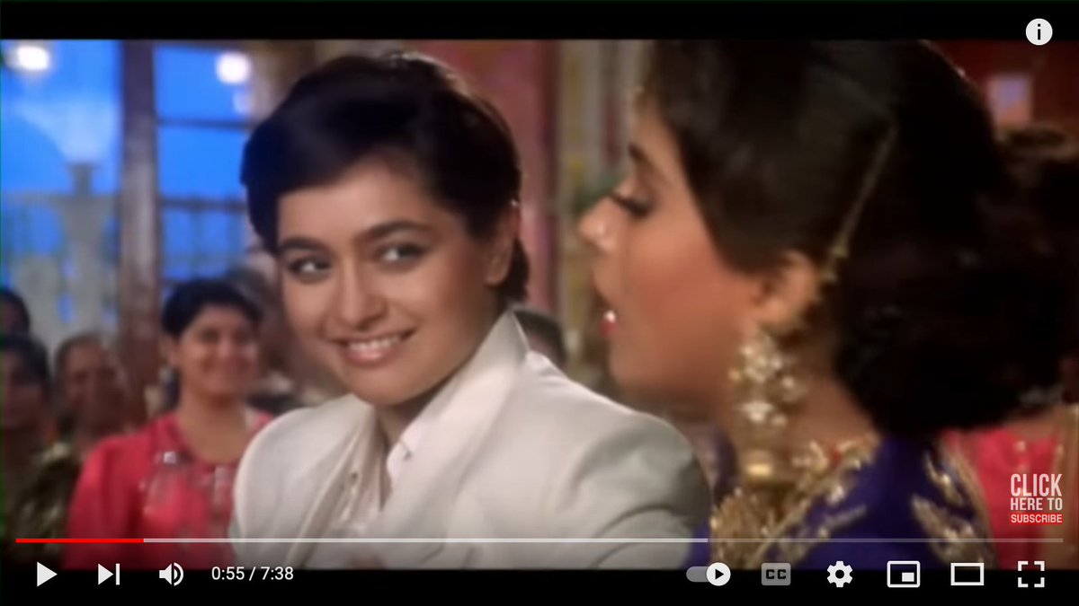 I'm pretty sure, as a kid, I shipped Madhuri with the girl pretending to be her brother-in-law in 'Didi Tera Devar Deewana'. How cute were they??