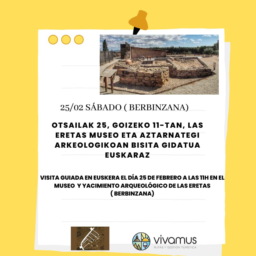 Eretas herriska ezagutu nahi duzu? Etorri bizitatzera, datorren larunbatean euskeraz 🤗 <a href="/cultura_hola/">@Cultura_Hola</a> <a href="/VisitNavarra/">Visit Navarra</a> <a href="/ConsorcioZonaMe/">Consorcio Zona Media | Erdialdeko Partzuergoa</a>