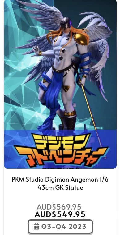 foxfornaught's tweet photo. Well @SugoToys looks to be getting him in locally for us Aussie collectors, though he is a bit more expensive than I expected 😝 #sugotoys #digimon #angeman #pkmstudio https://t.co/MVn9EjuDak