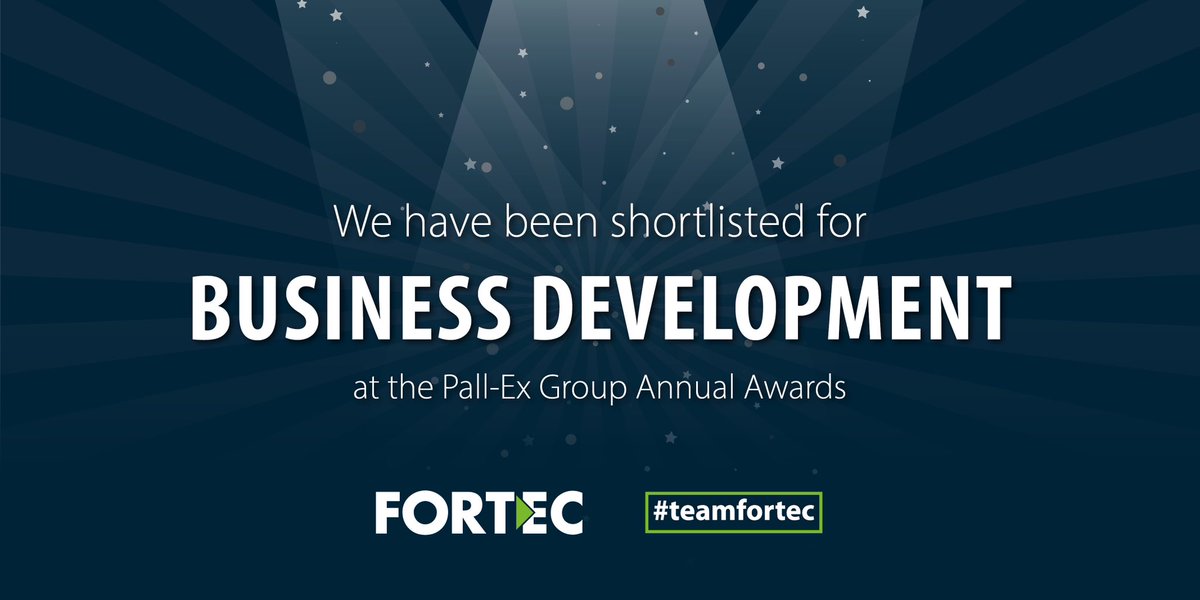 We are delighted to announce that we have been shortlisted for the Fortec Business Development Award at this years <a href="/PallExUK/">Pall-Ex UK</a> Annual Awards Ceremony, which takes place on Saturday, 25th February at the Hilton Birmingham Metropole!
#BusinessDevelopment