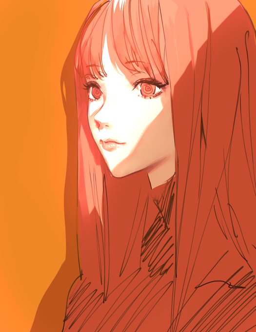 「bangs orange theme」 illustration images(Latest)｜2pages