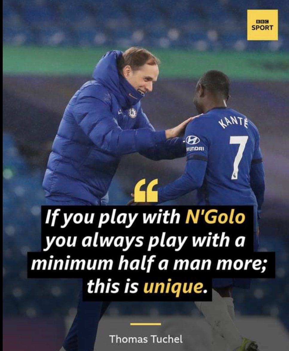 Thomas Tuchel talking about Ngolo Kante.