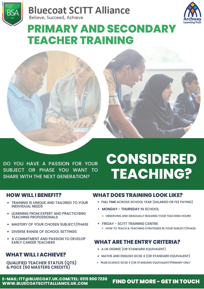 Have you ever considered a career in teaching?