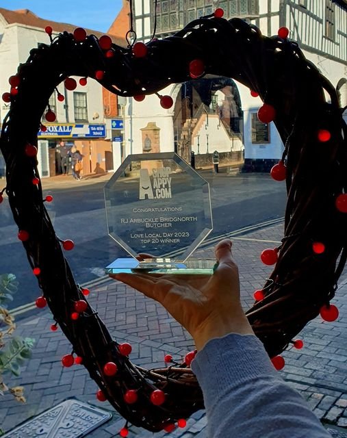 HUGE congratulations to Arbuckle Bridgnorth Butcher - one of the top 20 finalists in the whole of the UK in the ShopAppy 'Love Local' Day ❤️ - amazing news we are so pleased for you! 

#shoplocal #supportlocalbusiness #LoveBridgnorth #shopappy #lovelocal #lovelocalday