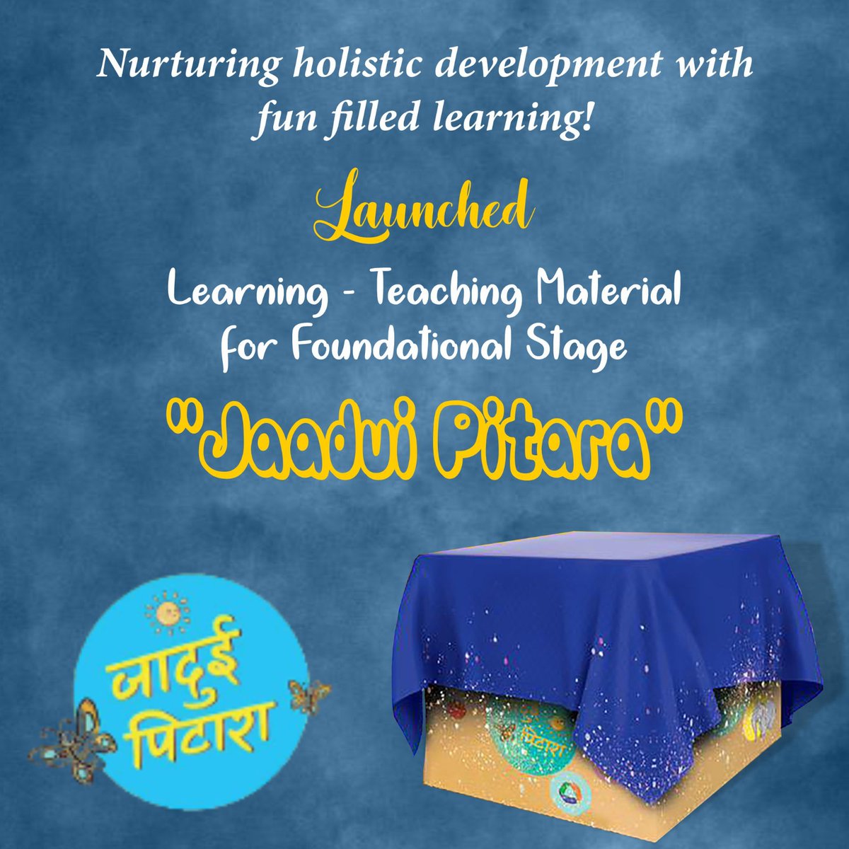 Supporting all round development of children through fun-filled learning! A unique Learning-Teaching material (#JaaduiPitara) for the Foundational Stage has been launched for holistic development of learners aged 3 to 8 years, as per the major recommendations of the #NEP2020.