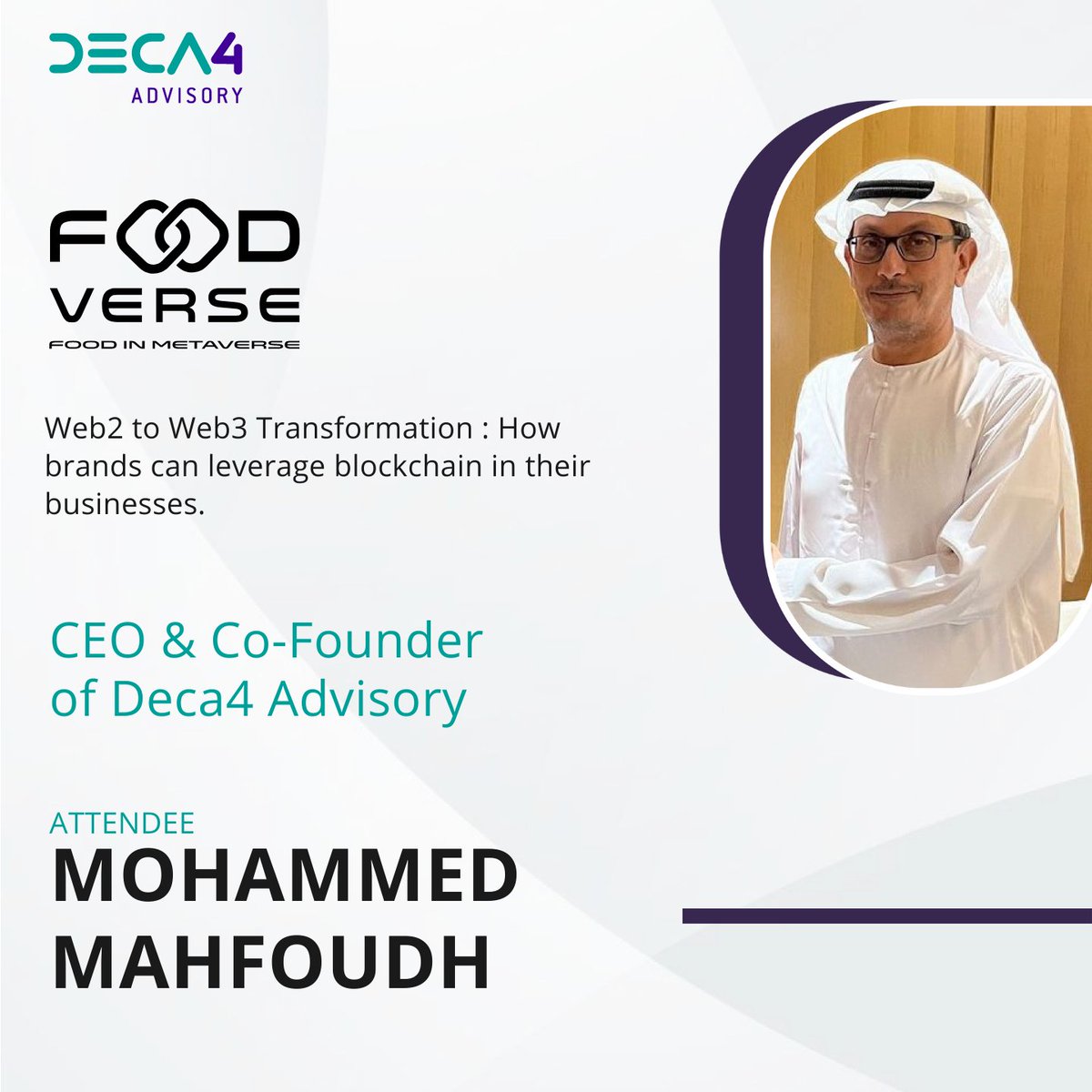 Deca4Group's tweet photo. We are excited to share the stage with such an incredible lineup of speakers for the upcoming Foodverse conference. As we continue to navigate the complexities of the food and hospitality industry, it's important to stay informed and connected with like-minded professionals. https://t.co/yfeLDFw2AP