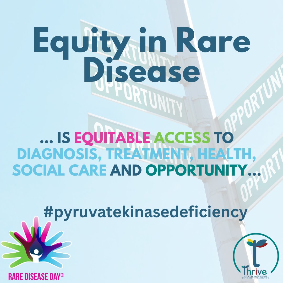 TwPKDnonprofit's tweet photo. This year's theme for #RareDisease day is a focus on #healthequity. For many with #ultrararediseases, this can mean proper diagnosis & access to qualified healthcare providers & treatment.
#pkdeficiency #pyruvatekinasedeficiency #healthcare #rareanemia #equity #nonprofit https://t.co/q4FDADBC3Y