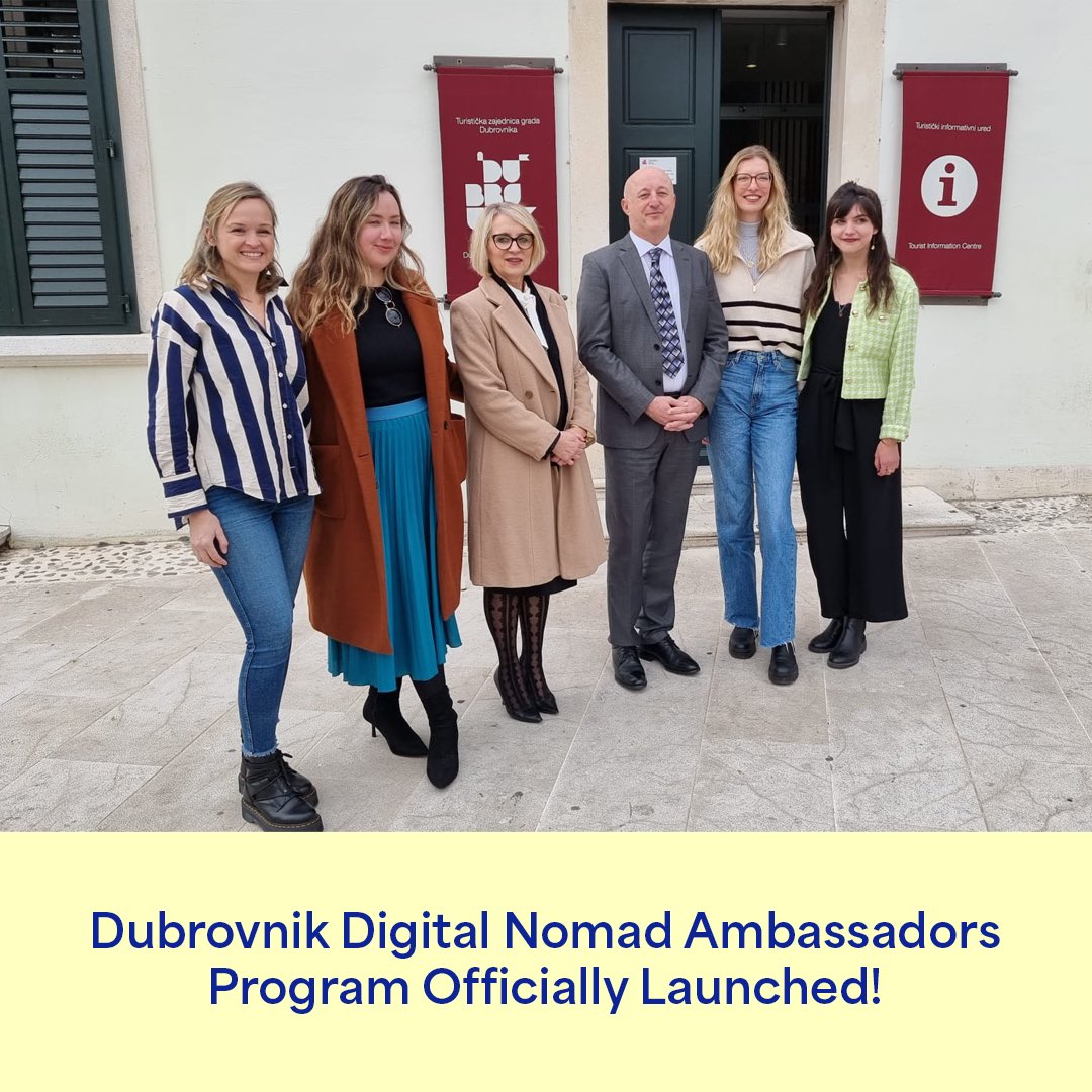 The Dubrovnik Digital Nomad Ambassadors program was officially launched through a press conference on Friday, together with the City of Dubrovnik and the <a href="/DubrovnikTB/">Experience Dubrovnik</a>, and with the support of the CNTB (<a href="/Croatia_hr/">Croatia Full of life</a>) and Saltwater Nomads. 🥳

Read more: dnacroatia.com/dubrovnik-digi…