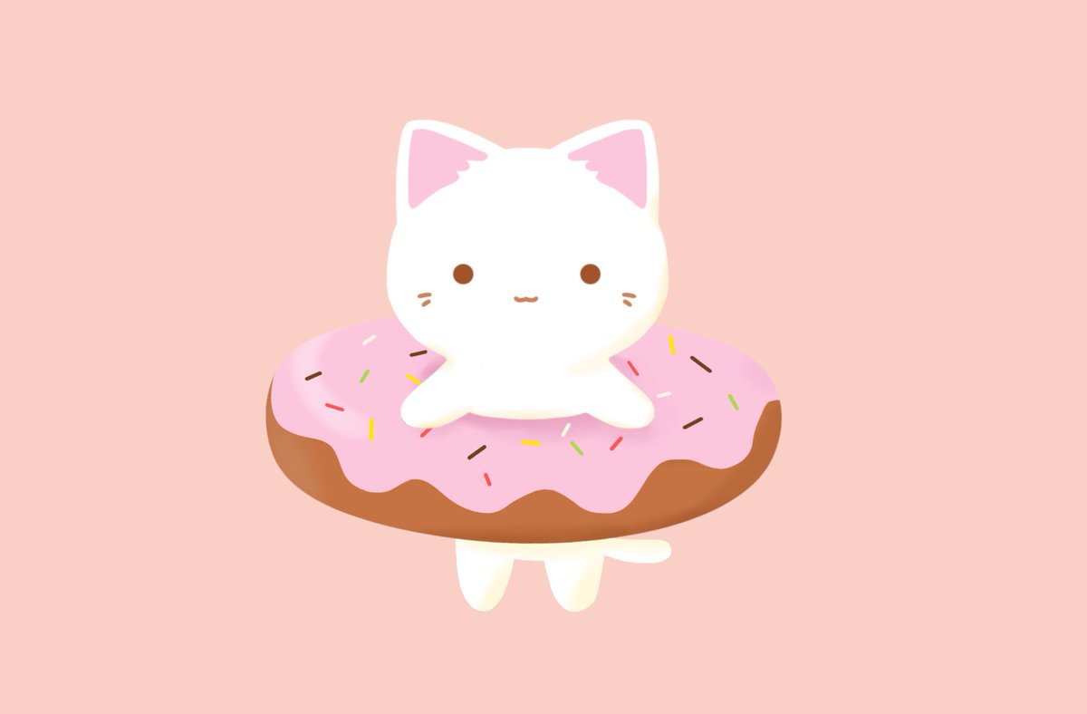 no humans food food focus cat simple background pink background white cat  illustration images
