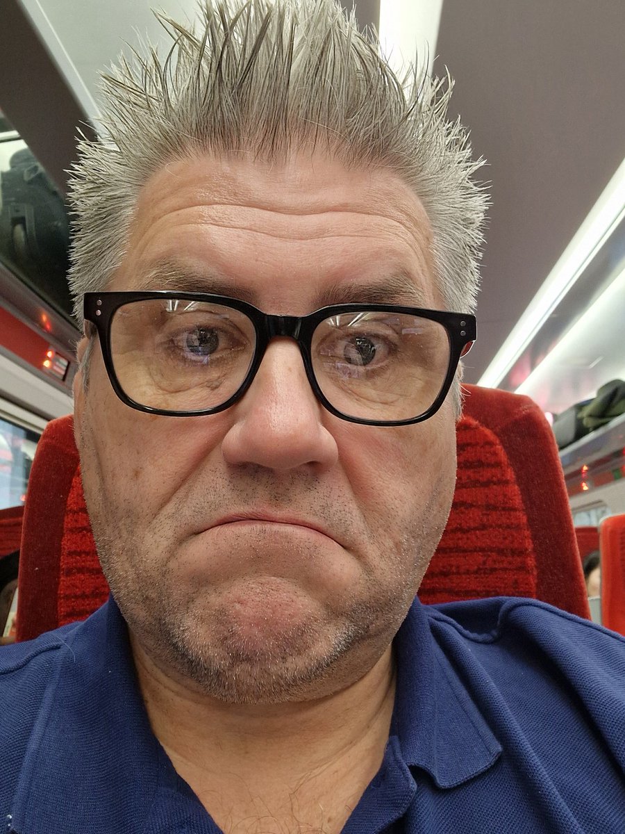 ThebfgGazza's tweet photo. The face of a man whose train was already delayed by 45 mins only to be told it's now cancelled!!! #weregettingthere https://t.co/g3IG0xnvs6