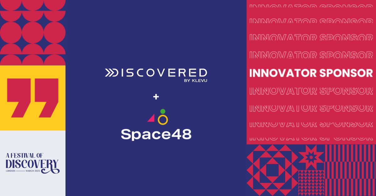 Space48ers's tweet photo. We're thrilled to announce we're sponsoring @KlevuAI's #DiscoveredLDN event as Innovator Sponsor.
You can catch our Head of Commerce Consulting, @peterobertshaw, speaking on Pushing the Boundaries: Gathering Requirements for Search & Discovery.
Visit: https://t.co/IOSH54Gjtb https://t.co/ScQUinD8uQ