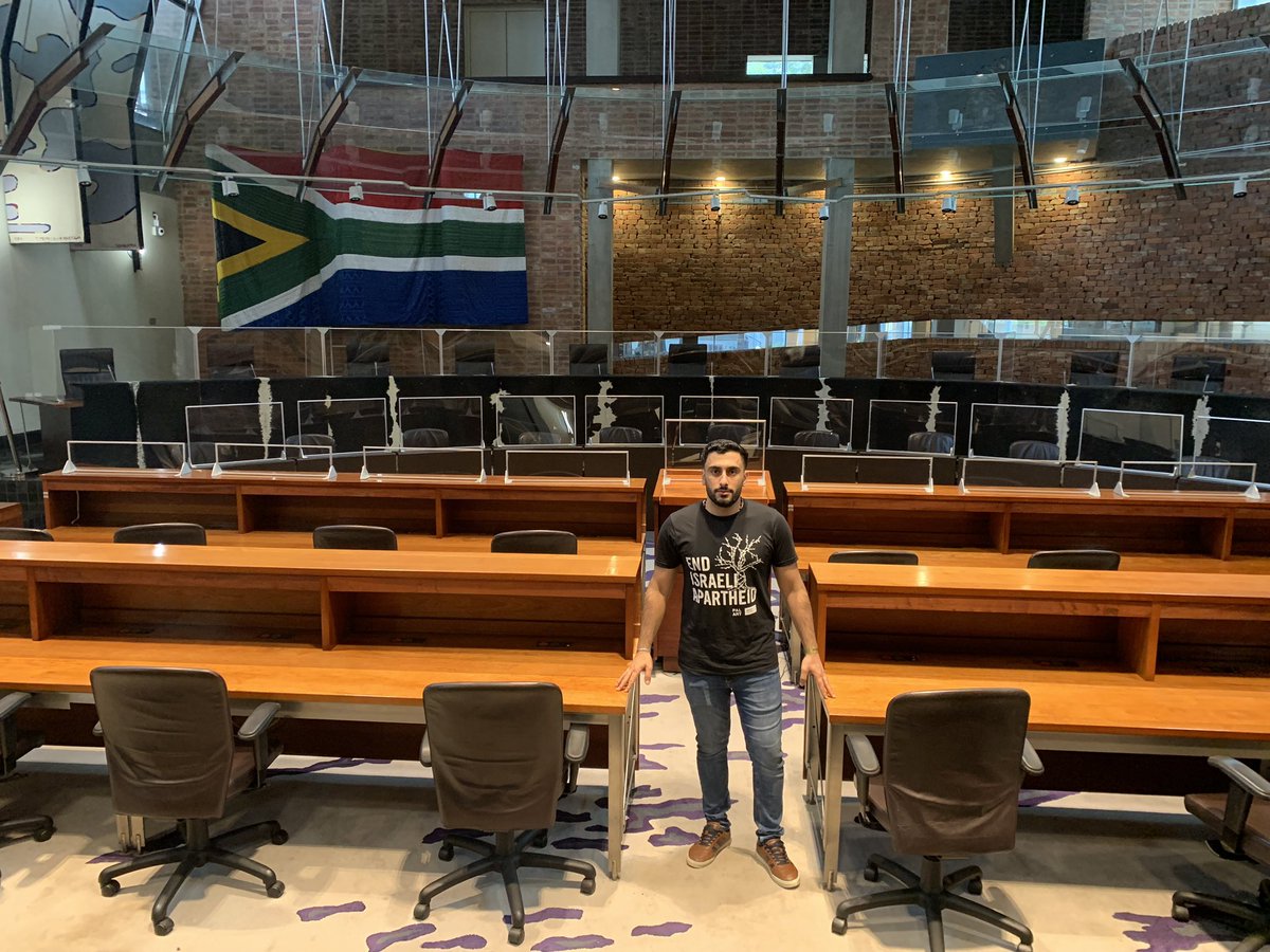 From the Constitutional Court of South Africa 🇿🇦 we say:

We have the #CourageToFightApartheid and we’ll #EndIsraeliApartheid and settler colonialism.

It’s inevitable that we achieve our unalienable rights, especially our right to self-determination and our right to return. 🇵🇸🗝️