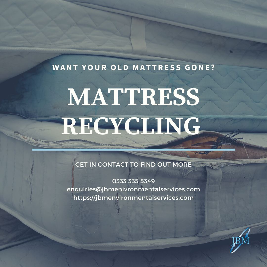 Do you have an old mattress taking up space? Put it to good use by choosing to recycle it!

📞0333 335 5349
✉enquiries@jbmenivronmentalservices.com
💻jbmenvironmentalservices.com

#newcastle #gateshead #northeastuk #durham #wastemanagement #recycleing #mattress #mattressrecycling