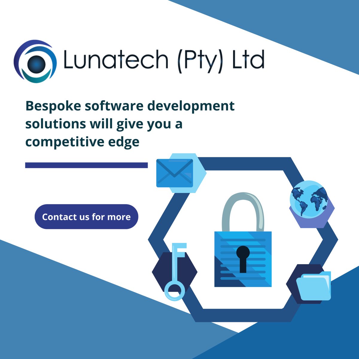 Bespoke software development solutions will give you a competitive edge! Contact us for more. lunatech.co.za
#Software #Company #Service #Design #Code #Digital #Technology #Lunatech #JBay #Local #Powerhouse #Quality #Professional #Innovation