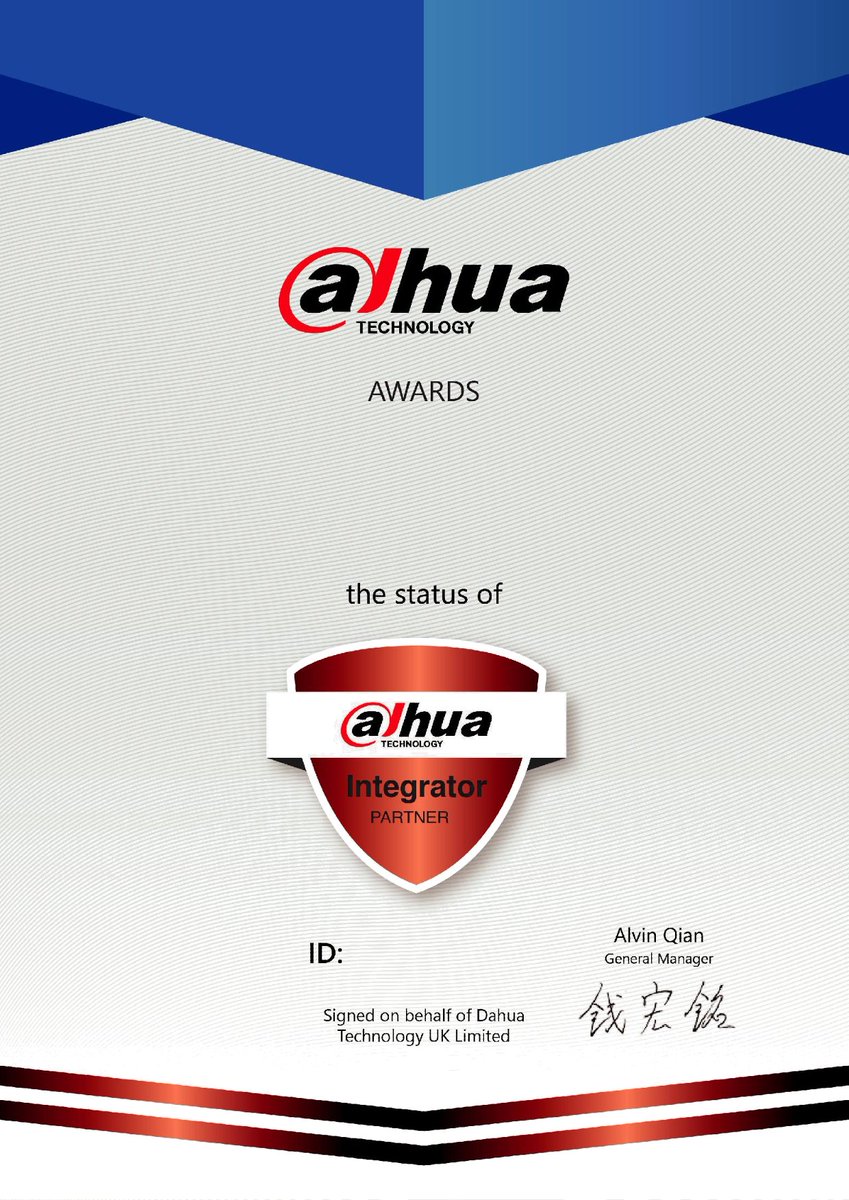 We are proud to be fully accredited key Dahua integrator partners!
This ensures our installers are certified to a high standard. They are up to date with the latest Dahua smart video technology solutions and can build projects, for whatever your need. 
#cidfireandsecurity
#Dahua