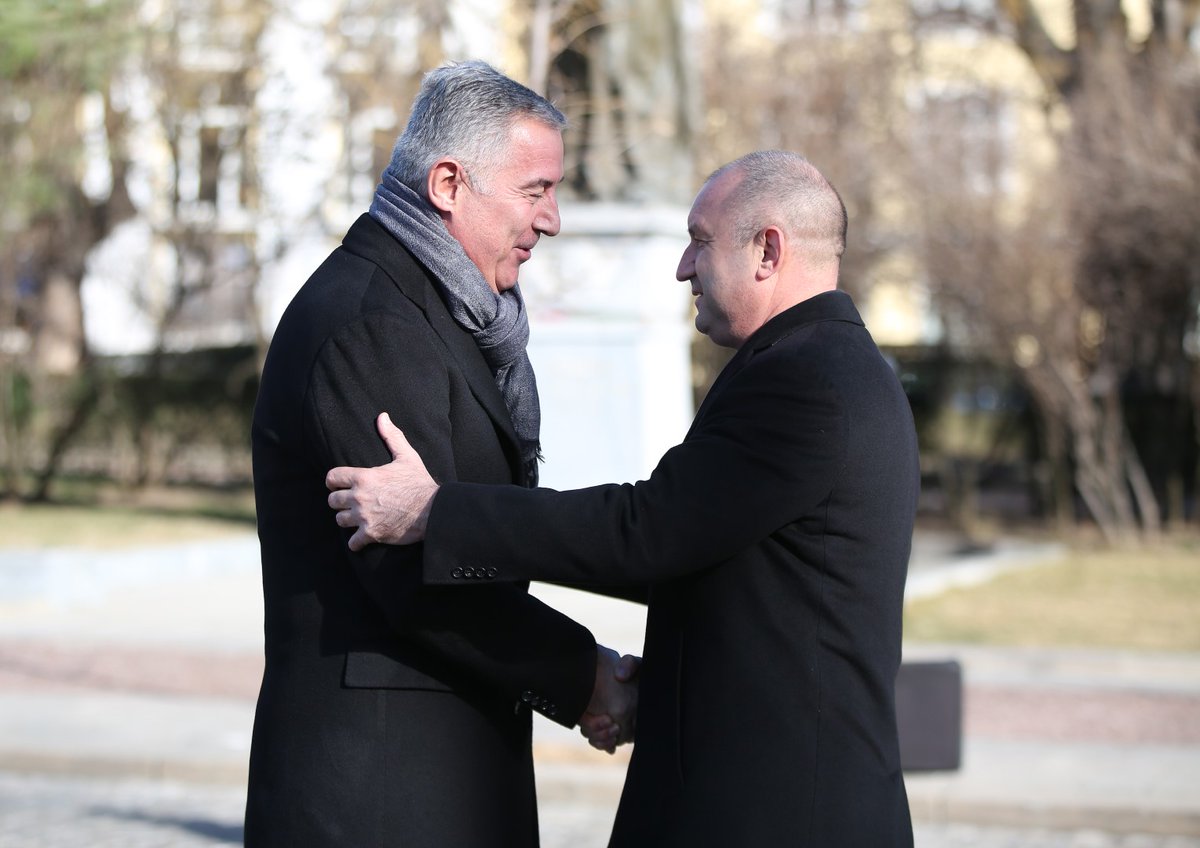 DjukanovicCG's tweet photo. With today’s official visit to 🇧🇬 we have continued the frequent political dialogue of our two friendly countries. In addition to the long historic ties and friendship, 🇲🇪 and 🇧🇬 are connected by the alliance and we believe soon also by common European future.
@PresidentOfBg https://t.co/tPWvDedtA0