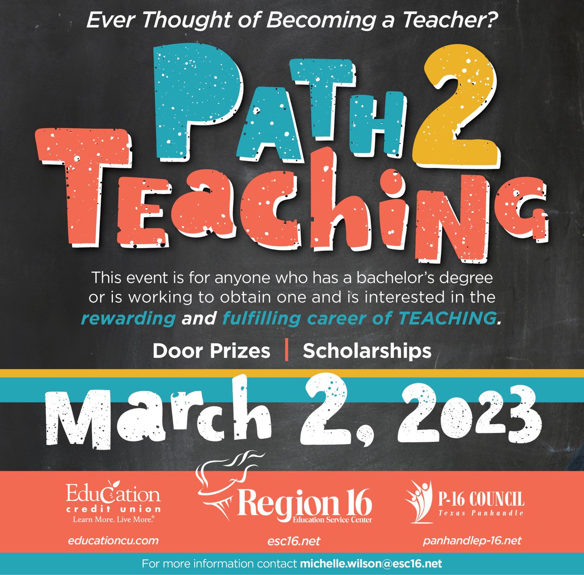 Have you ever thought about becoming a teacher? Join us in person or virtually on March 2rd to learn about all the programs designed to help you obtain a fulfilling career in education. Start a new journey today on your Path2Teaching. escweb.net/tx_r16/catalog…