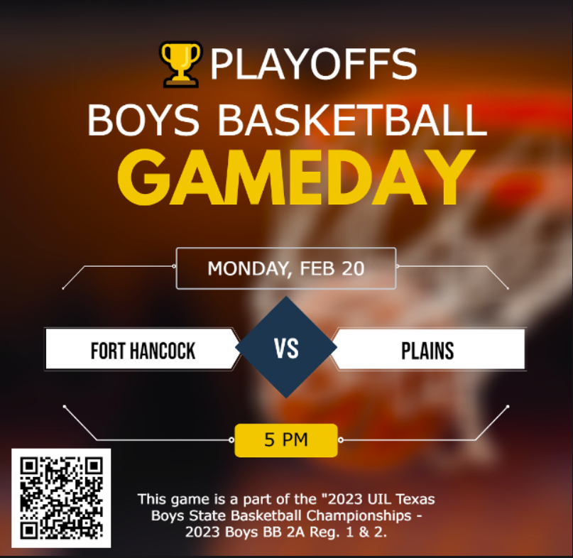 🚨 UIL Texas Boys State Basketball Championships Boys BB 2A Reg. 1 &amp; 2
🏀 Fort Hancock🆚Plains
📅 Monday, February 20
⏰ 5pm
📺 Live Streaming prosport.insidethegames.live/hsb.php
Game Details: @ Port Arthur Memorial