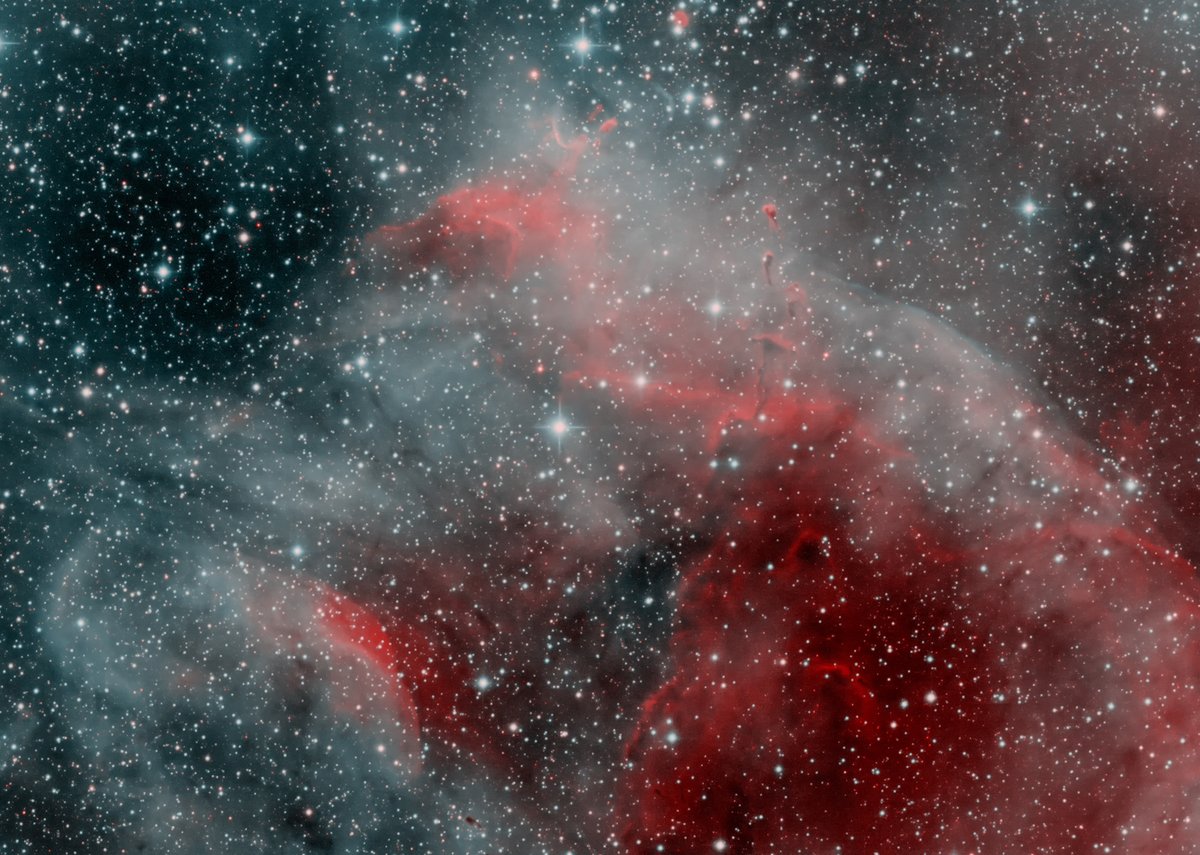 GioAlbLat's tweet photo. Gum 37, Southern Tadpole Nebula. SHO takes with remote telescope in Chile, combined HOO+HSS in Pixinsight.
#space #starshooting #telescope #amatorialastronomy #astronomy #astrophoto #astropics #astrofotografia #astrophotography
#deepsky #deepskyphotography #nebulae https://t.co/LvBfptKTu2