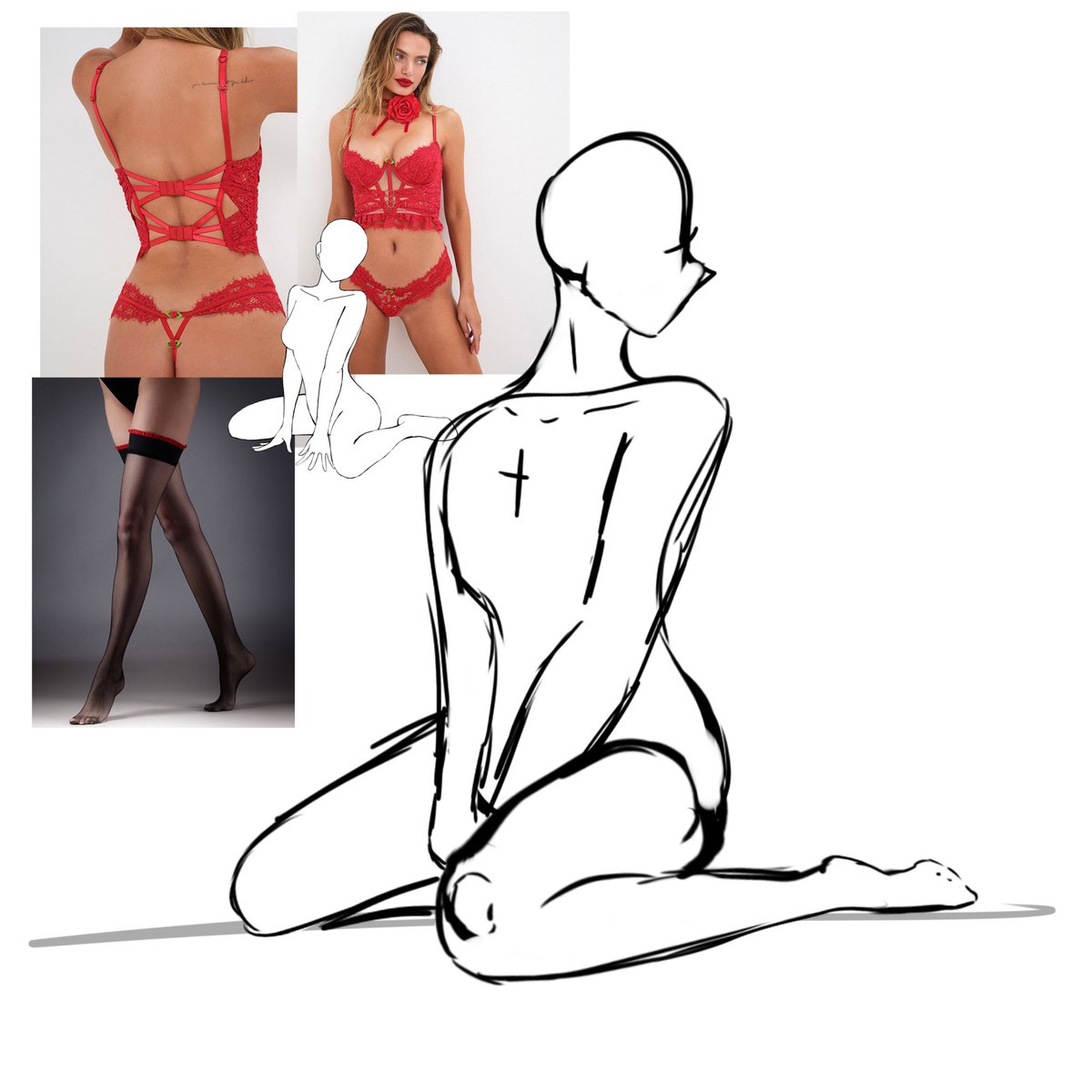J1TT3R__'s tweet photo. I wanted to draw r∆nb•• in lingerie.. it looks a bit off -- anybody know what I should do to make it better or smt? https://t.co/wHTr4ge9Pi