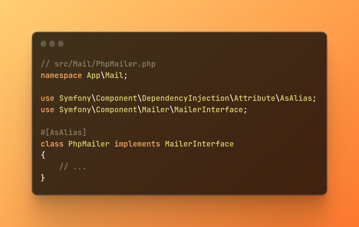 BTW, one of the contributions I made last week to <a href="/symfony/">Symfony</a> was the long-awaited AsAlias attribute, to easily add an alias to a service. Available in 6.3.