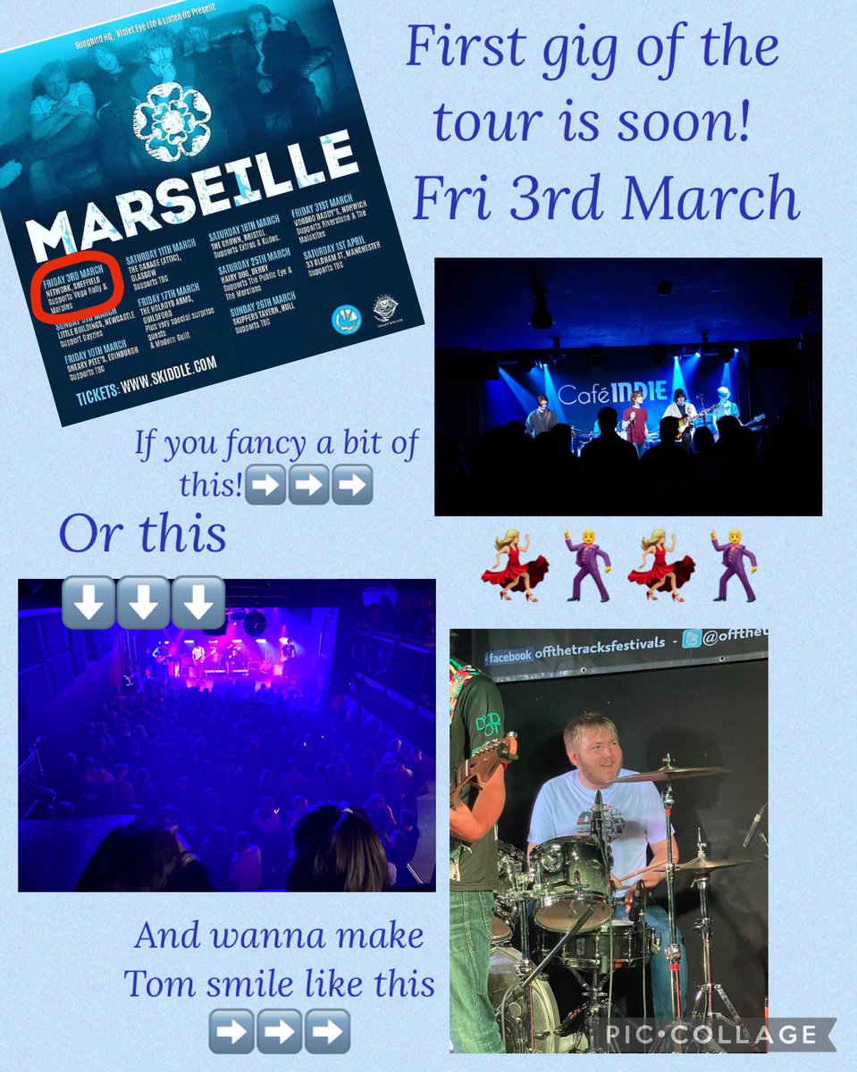 Spray3Rachel's tweet photo. First night of the @marseilleband Tour ticket links on the bands page 🎟️🎟️🎟️ #uktour #firsttour #ontheroad #ukband #derbyband https://t.co/OcIg06YmM4