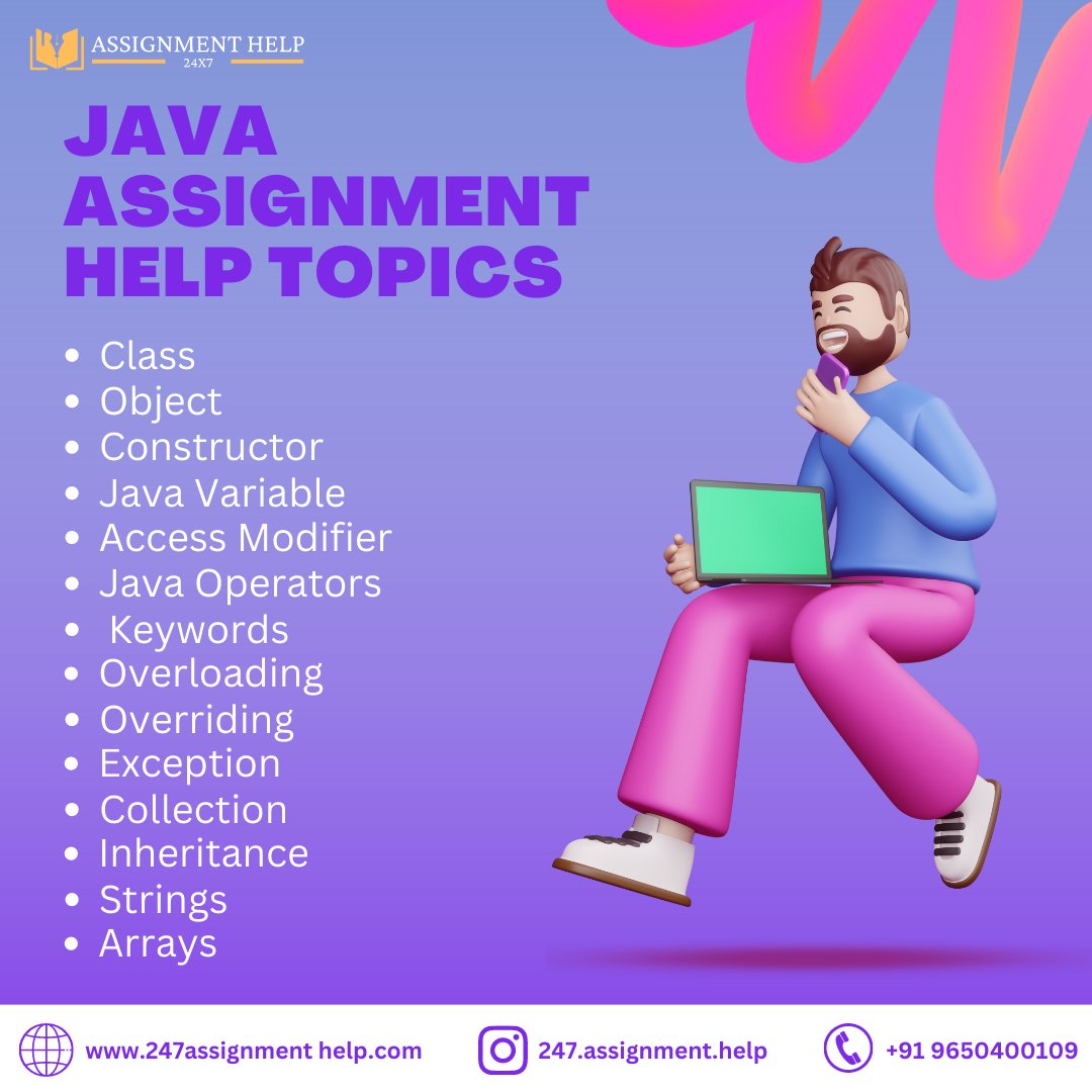 247assignment's tweet image. Java assignment help is a service provided to students who need assistance with their Java programming assignments. It involves a team of experts who can help with coding.
#javaassignment#assignment#247assignmenthelp