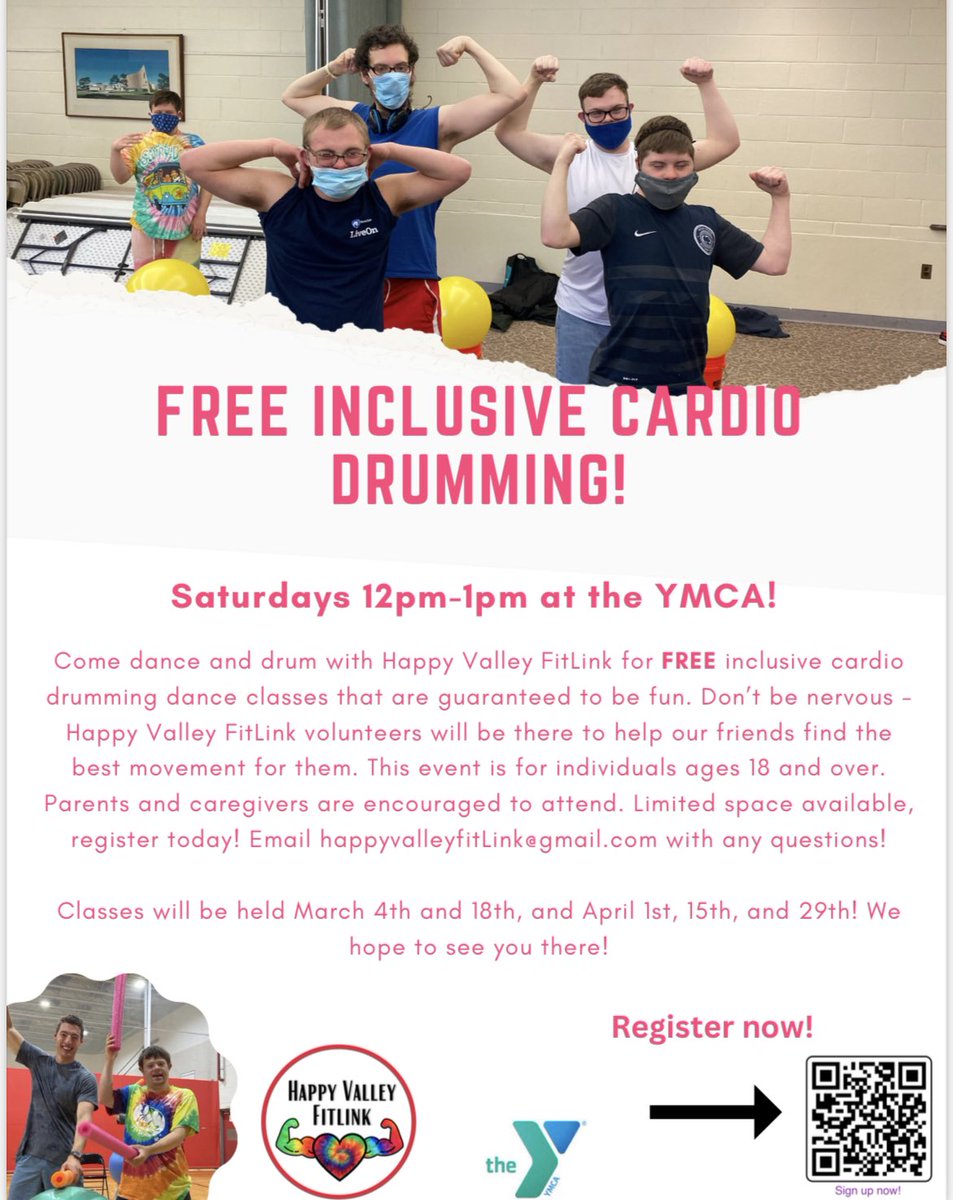Zachary Corey (@zachary_corey_) on Twitter photo Thanks! <a href="/MaraTrifoi/">Mara Trifoi</a>, <a href="/Juliet_Chung_/">Juliet Chung</a>, and I have inclusive cardio drumming every other week at the Friendship YMCA through Happy Valley Fitlink. Share with anyone who may benefit and reach out if you’re interested in volunteering 😊 Thanks! <a href="/MaraTrifoi/">Mara Trifoi</a>, <a href="/Juliet_Chung_/">Juliet Chung</a>, and I have inclusive cardio drumming every other week at the Friendship YMCA through Happy Valley Fitlink. Share with anyone who may benefit and reach out if you’re interested in volunteering 😊