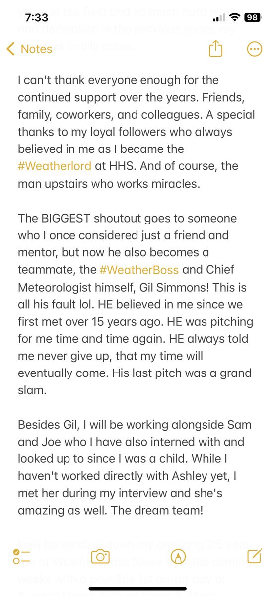 ZduhaimeWeather's tweet image. Dreams really do come true🥹🙏! I am honored to share that I will be joining @WTNH @StormTeam8 in March! A true full-circle moment as this has been my lifelong dream. I can't thank @gilsimmons enough for the support for over 15 years to get me to this point. #Weatherlord