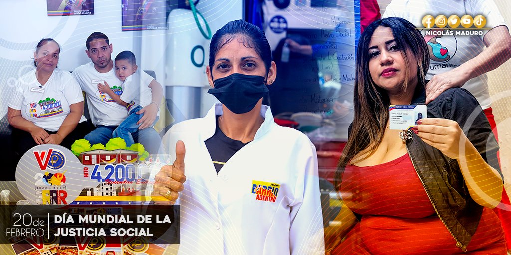 Para la Revolución, la justicia social se circunscribe a la idea de la suprema felicidad, concepto bolivariano que se refiere a un contexto en el que el Pueblo goza plenamente de sus derechos, allí nace nuestra lucha contra la desigualdad y la exclusión.