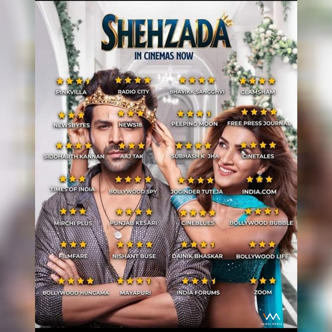 vandimedia's tweet photo. rating in website 's
Shehzada #17thFeb 👑
#kartikaryanfans #kritisanon @kapilsharma https://t.co/5VIlSkukaR