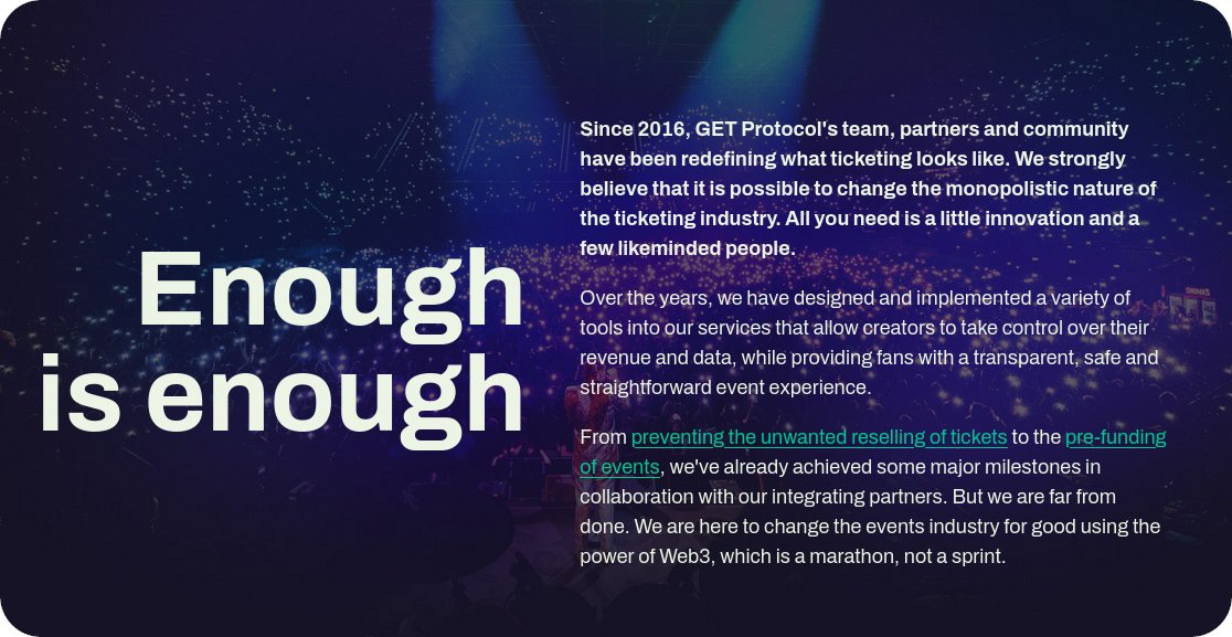 onopenxyz's tweet photo. We are live! $GET stakers will now begin to receive rewards from ticketing activity around the world! ✊🎟️

Learn about our #ticketingrevolution, get involved &amp; stake your GET here:

https://t.co/6vXwSZm8aK https://t.co/As1nQ2HpMY